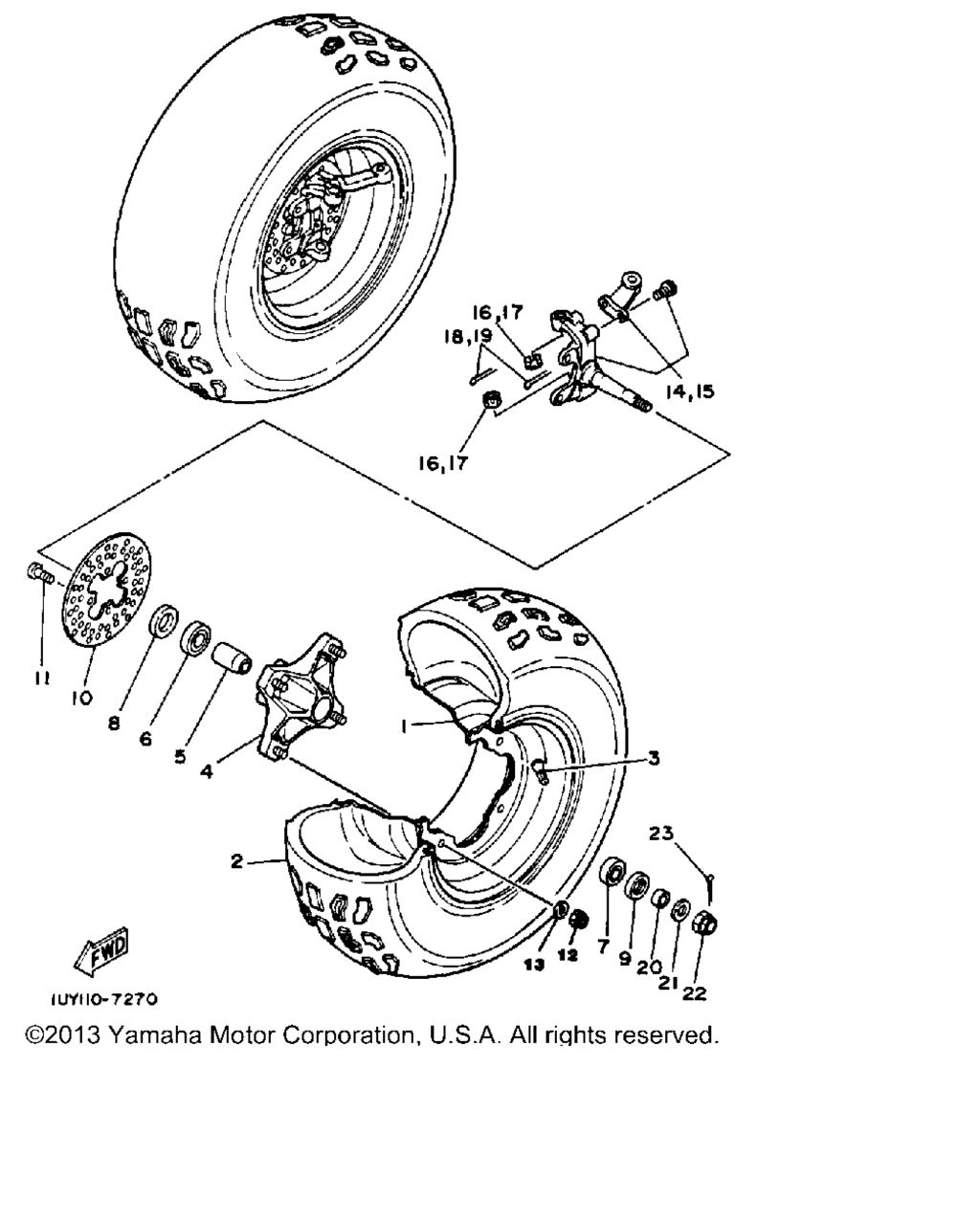 Схема узла Передние Колеса