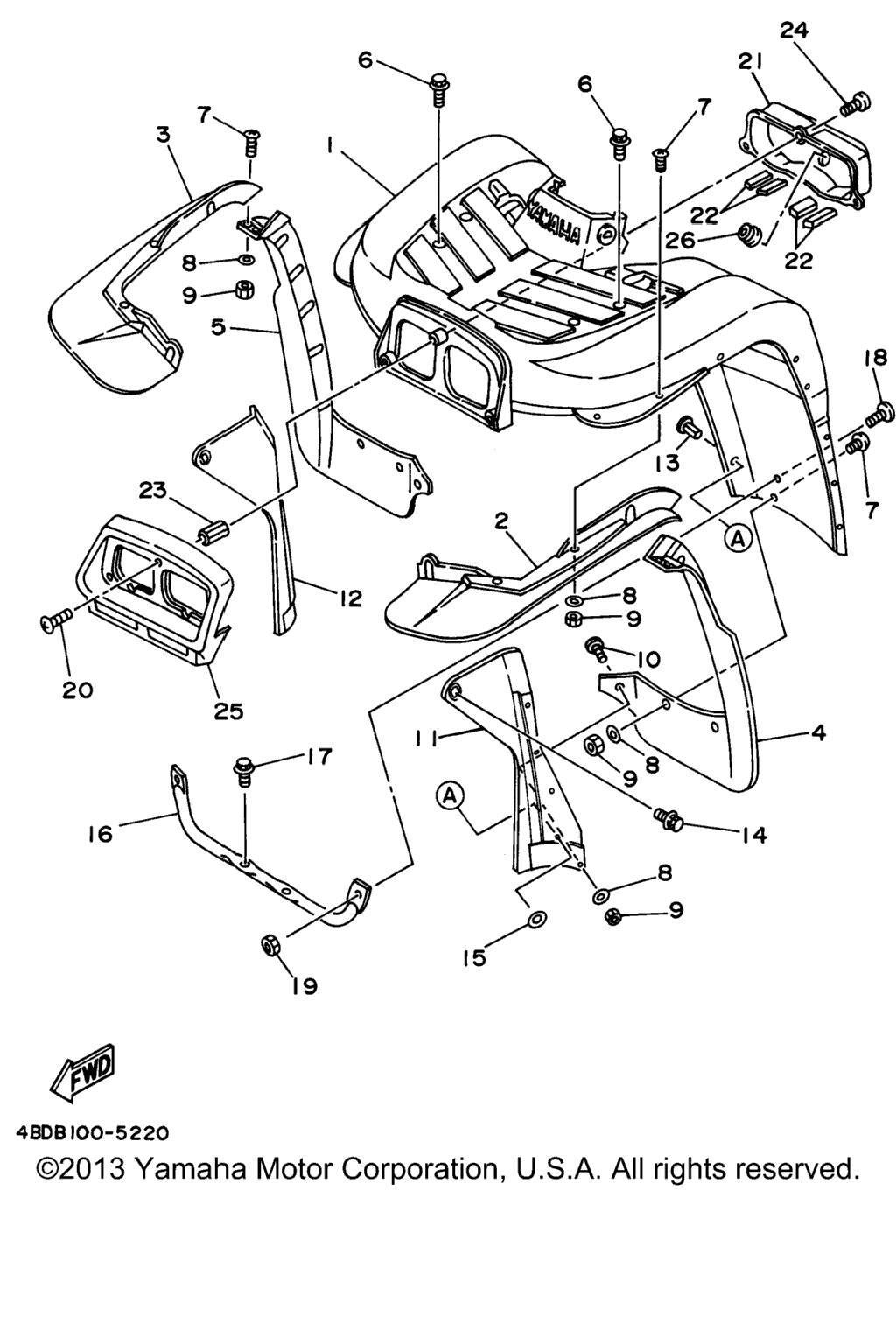 Схема узла Передний Крыло