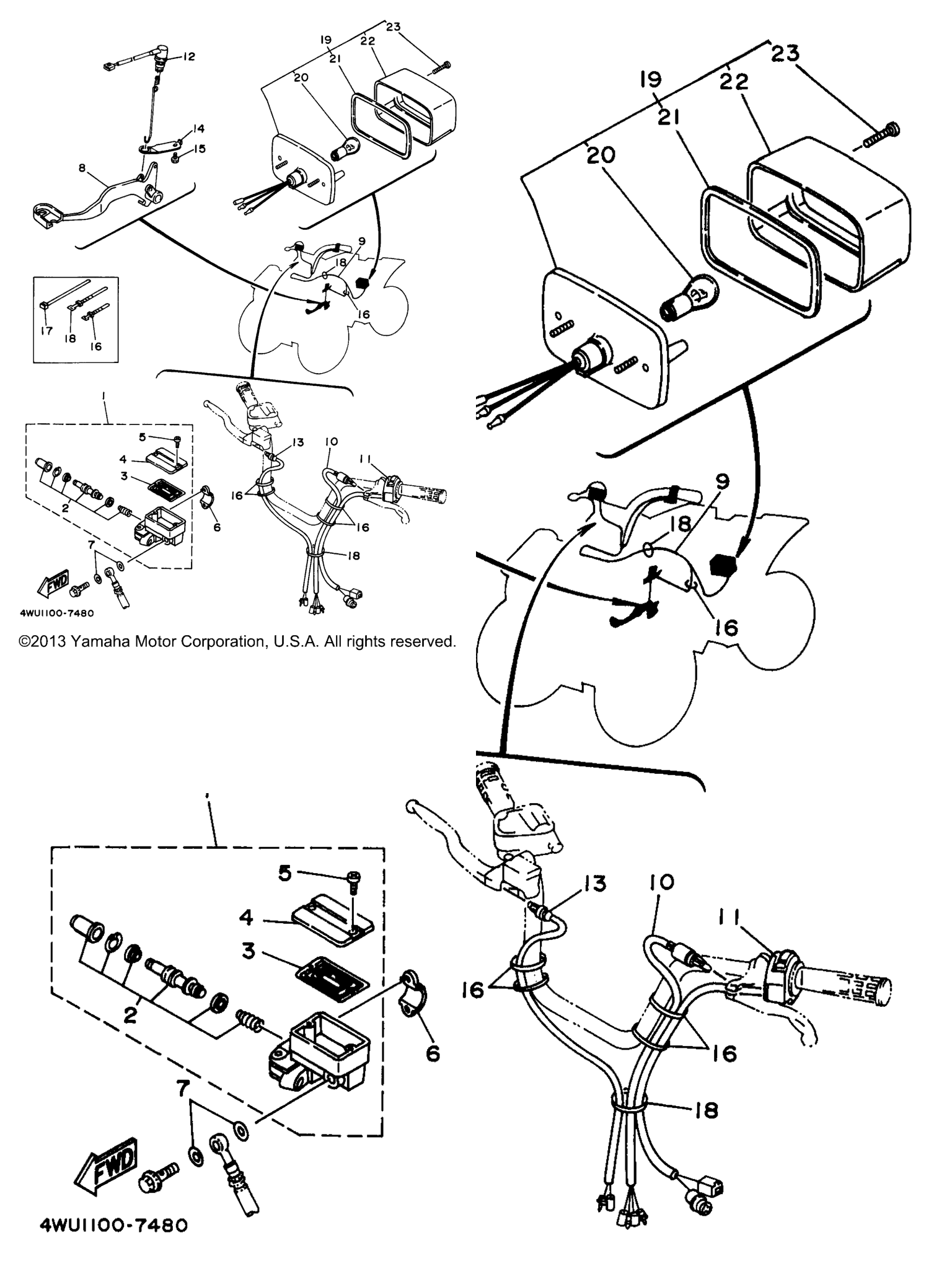 Схема узла Комплект Задних Фонарей Maine New Hampshire