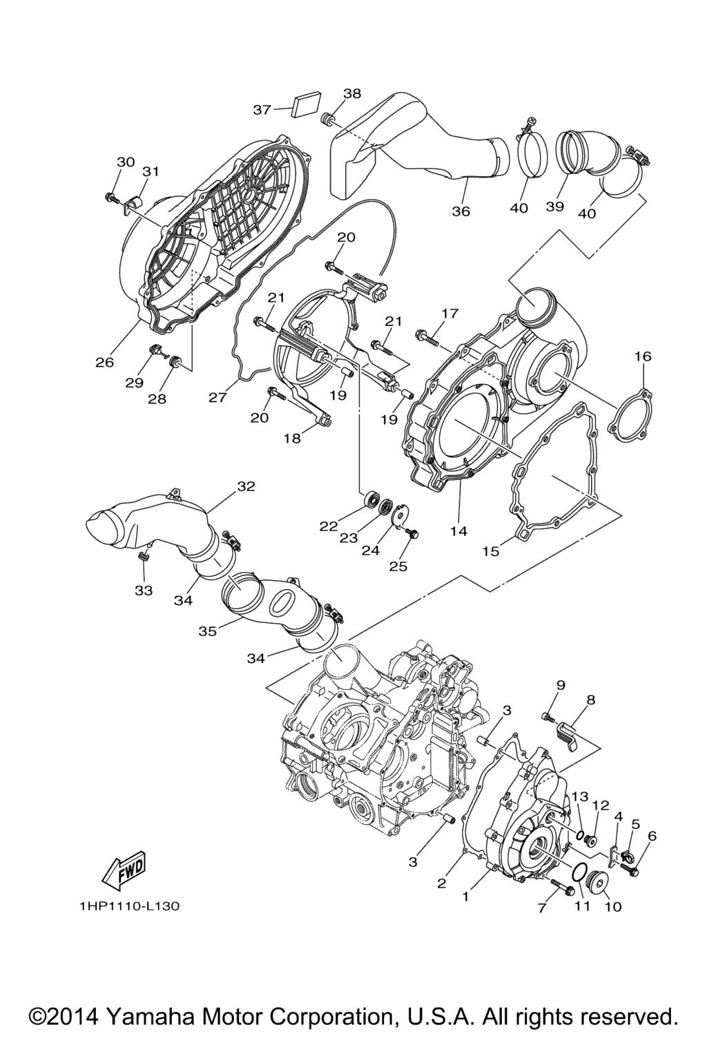 Схема узла Крышка Картера 1