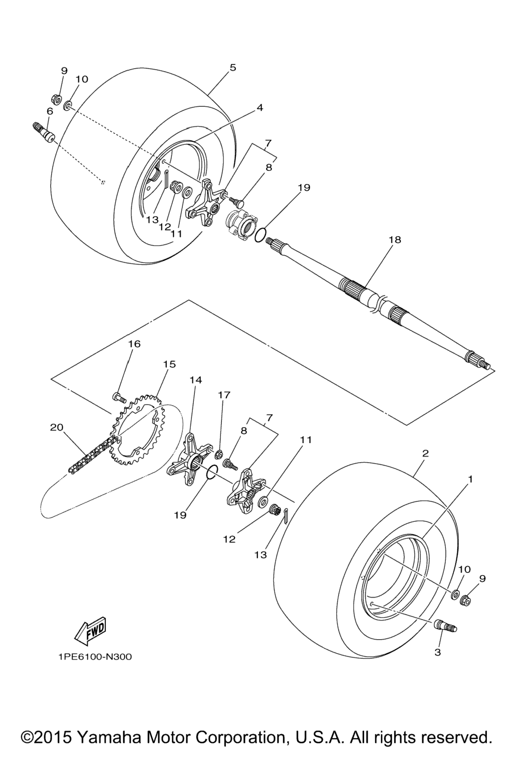 Схема узла Задние Колеса