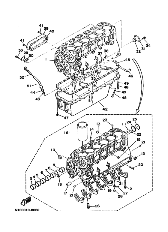Схема узла Block Cylinder (Md625Kh,Kuh/628Kuh) Для Yamaha Md625Kuh