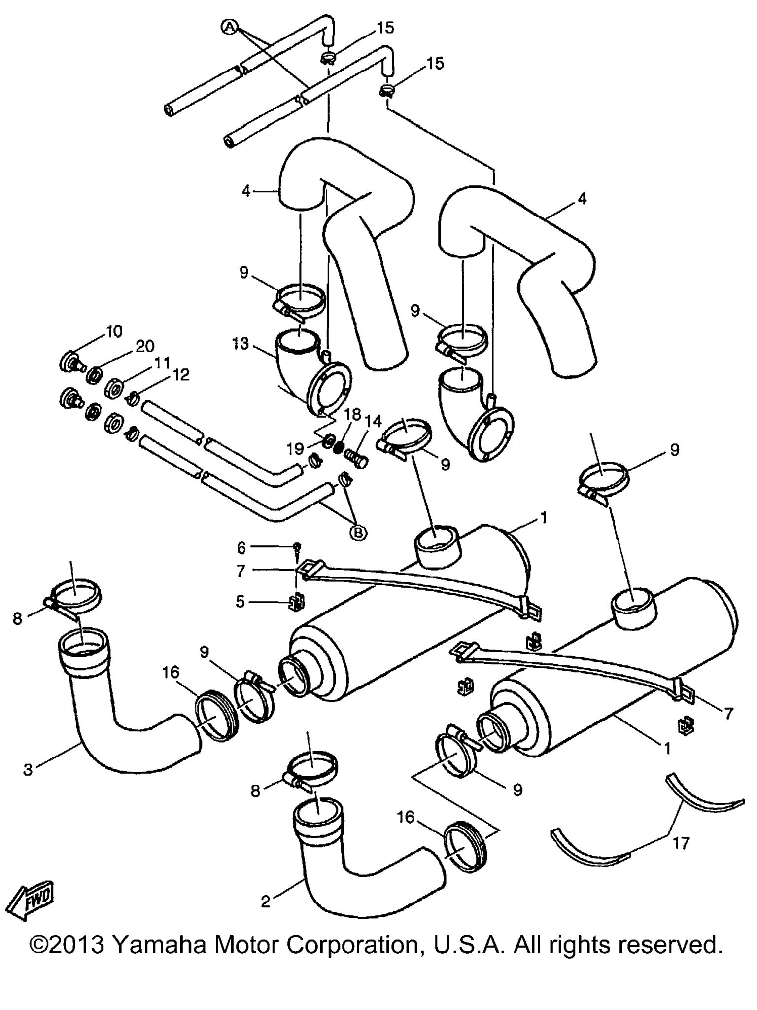Схема узла Выпускные Системы 2
