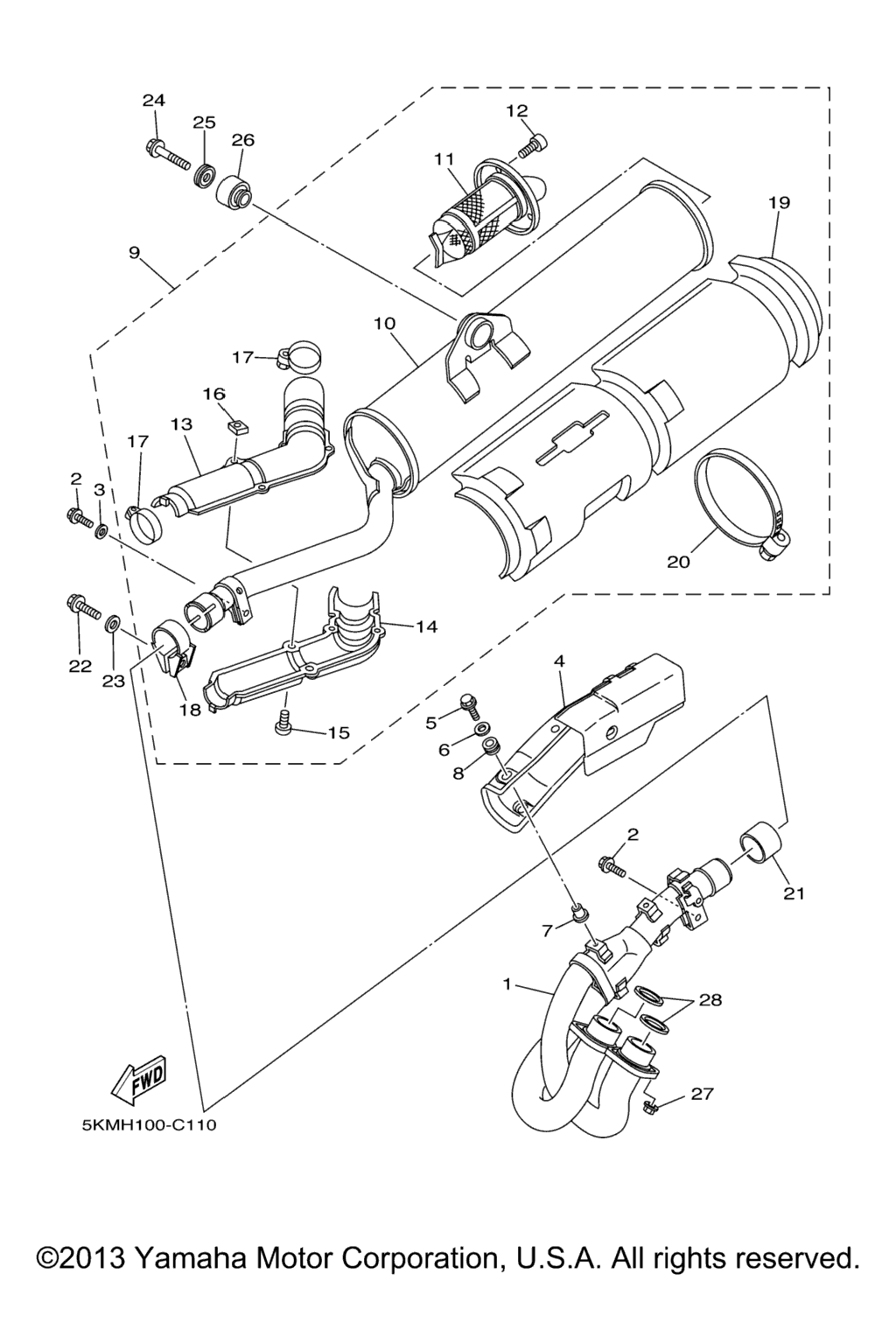 Схема узла Выхлопные Системы