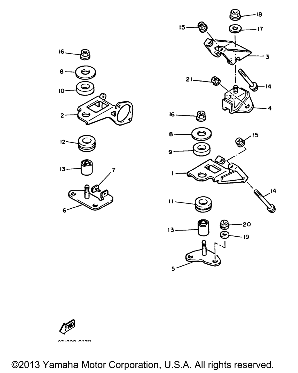 Схема узла Крепление Двигателя