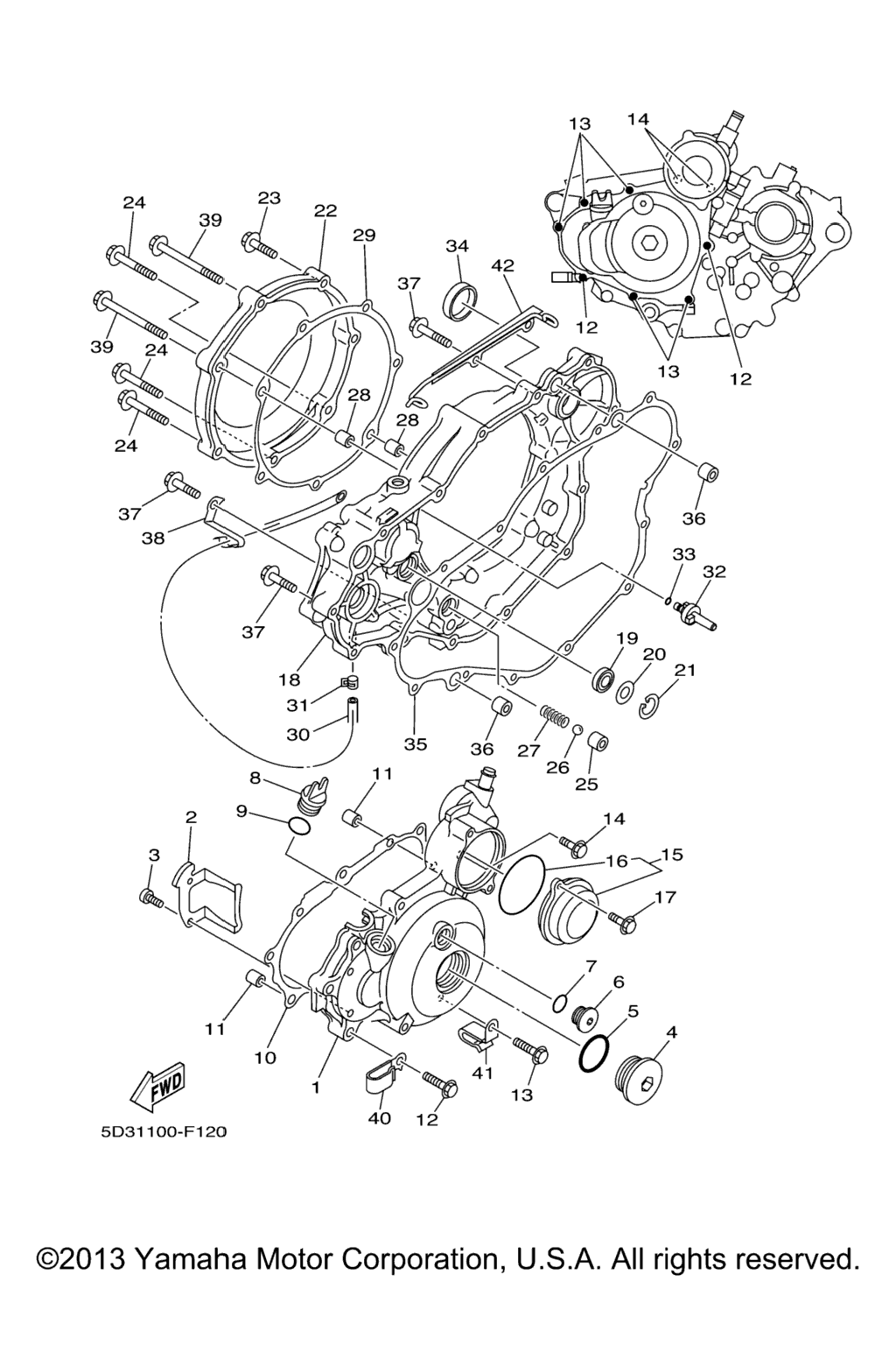 Схема узла Крышка Картера 1