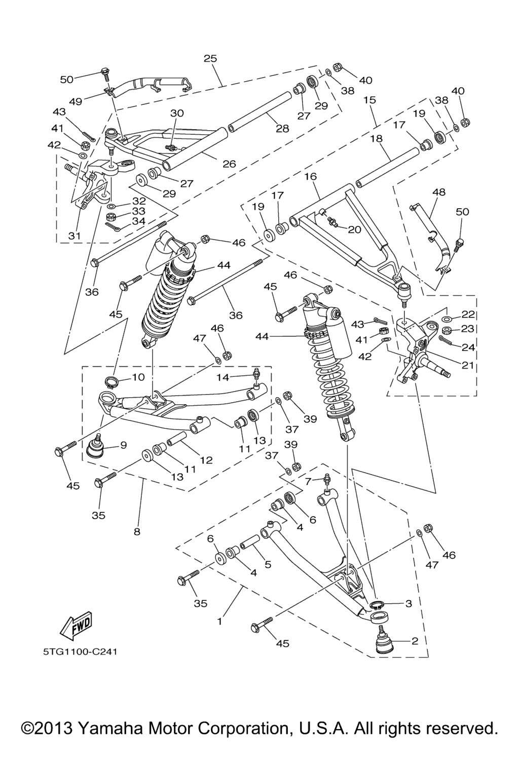 Схема узла Передняяsuspension Wheel