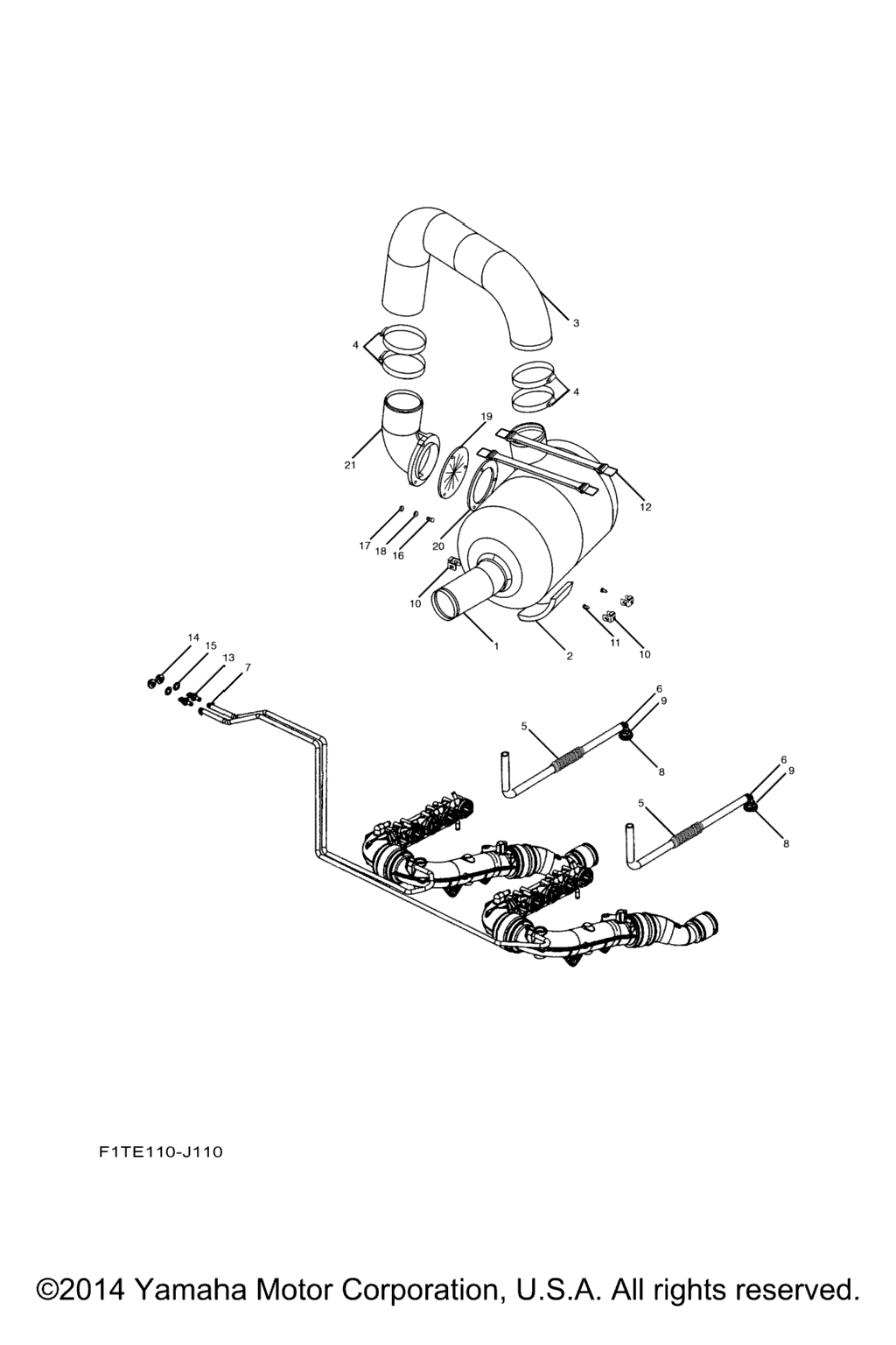 Схема узла Выхлопные Трубы 3