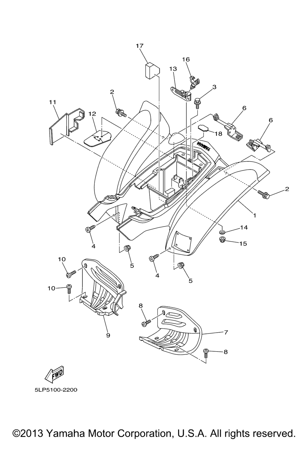 Схема узла Задний Крыло