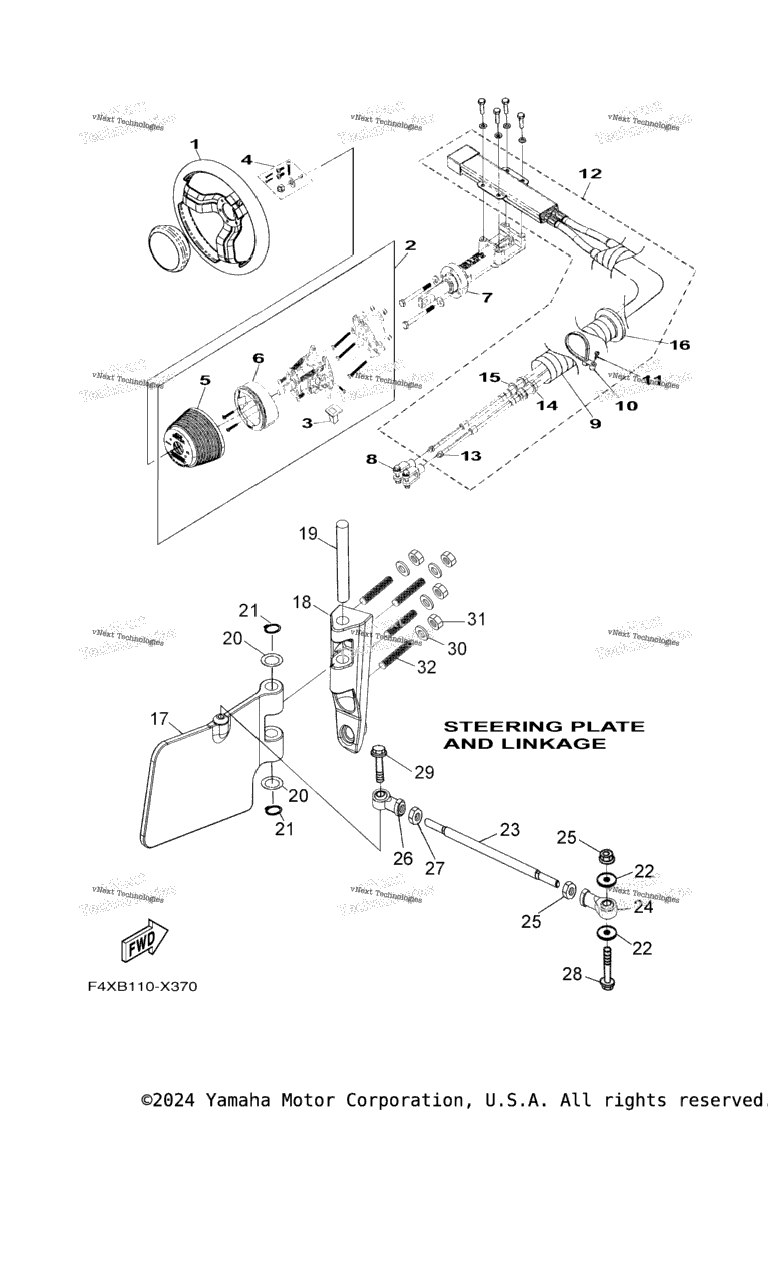 Схема узла Рулевая Система