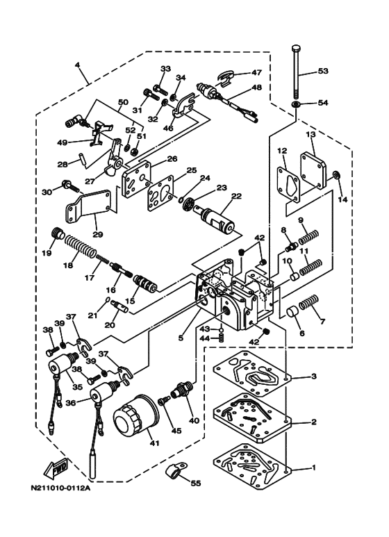 Схема узла Контрольный Клапан (Hv100-3) Для Yamaha V629Kuh