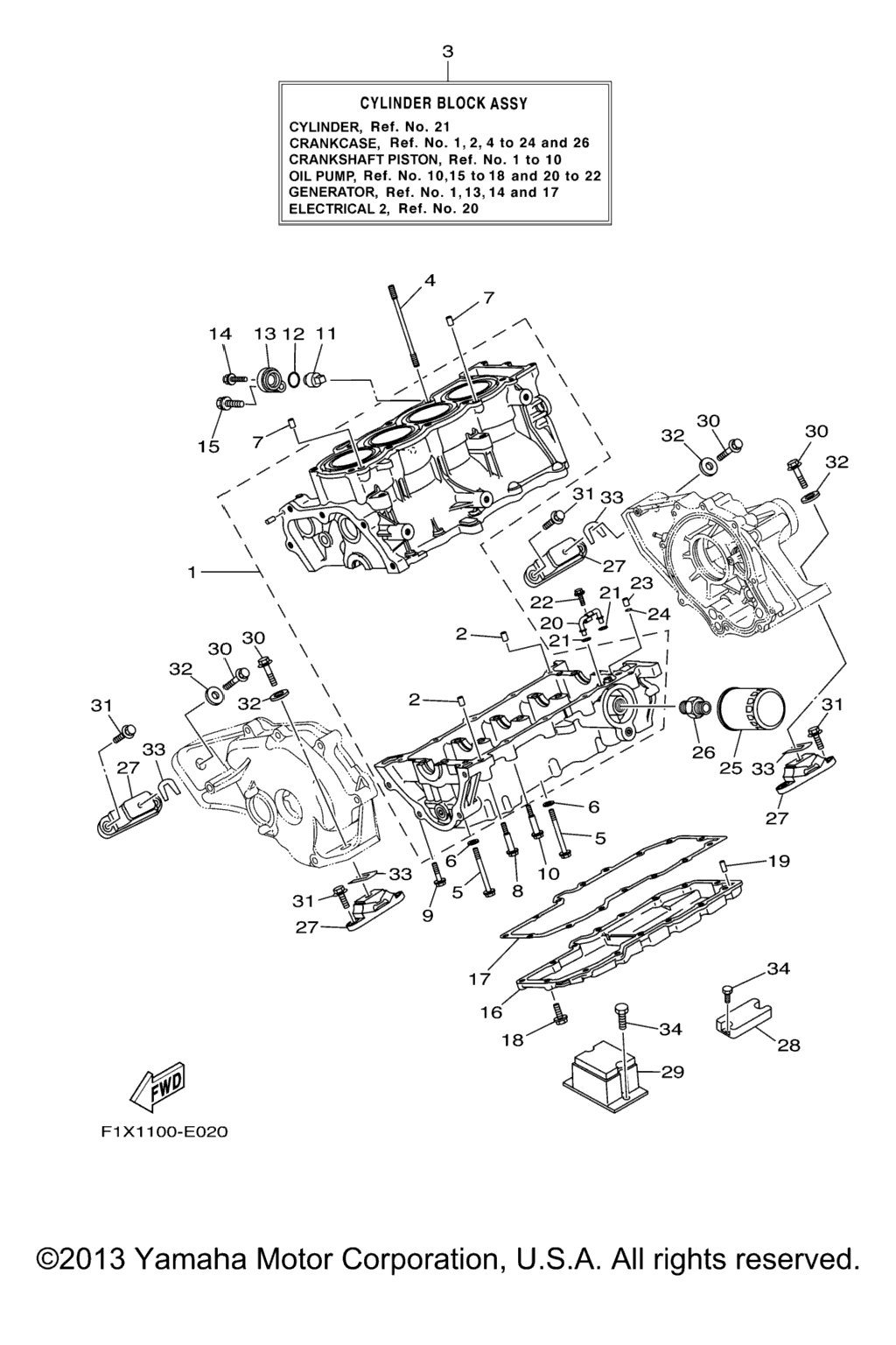 Схема узла Корпус Двигателя