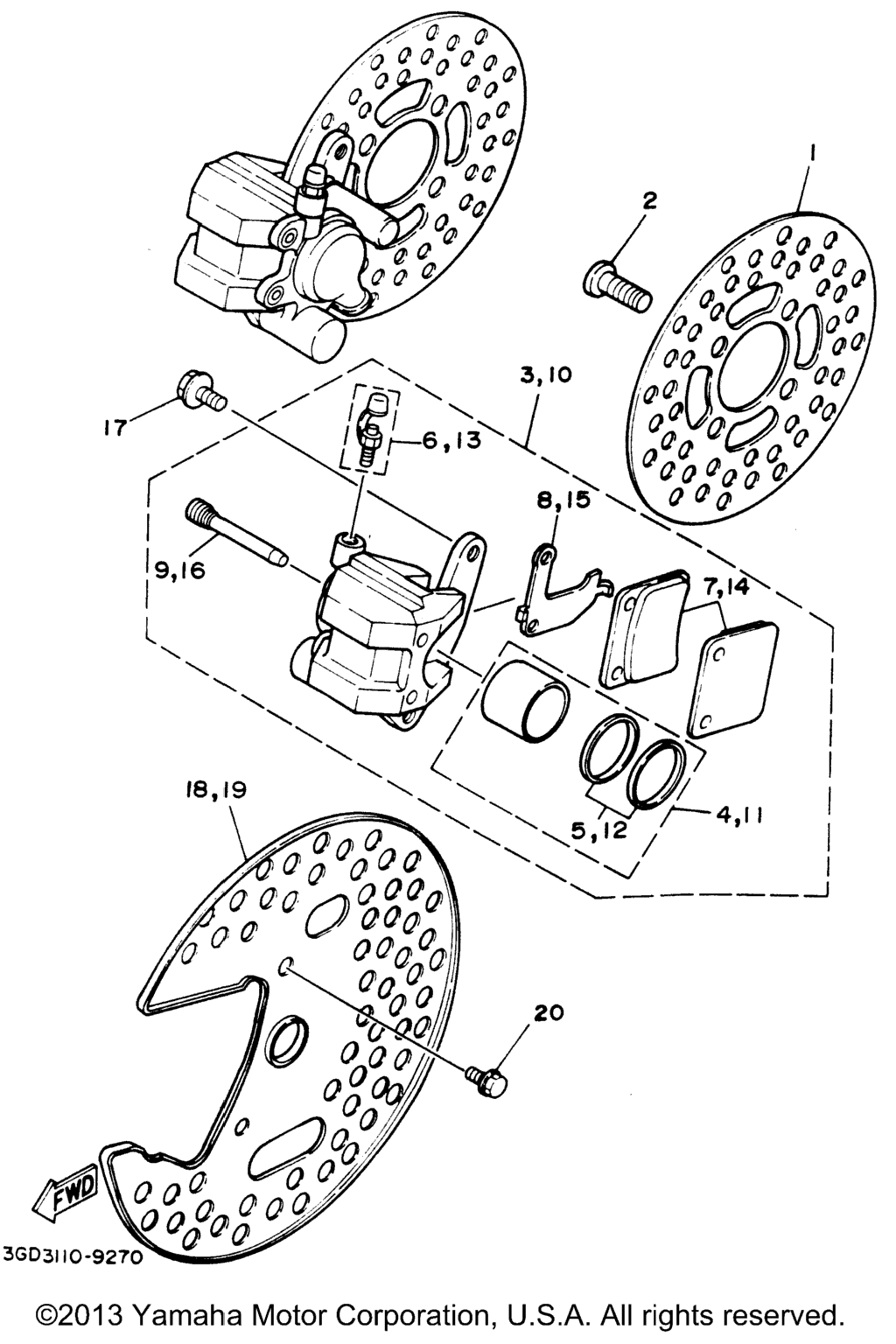 Схема узла Передний Тормозной Суппорт