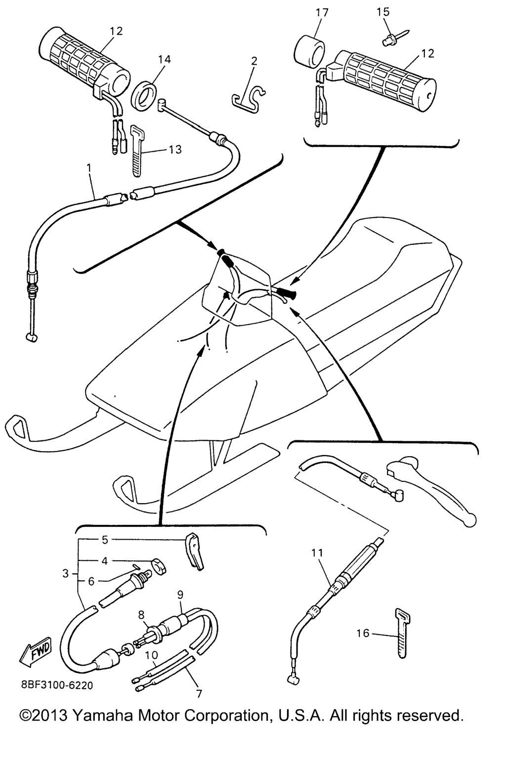 Схема узла Управляющий Трос