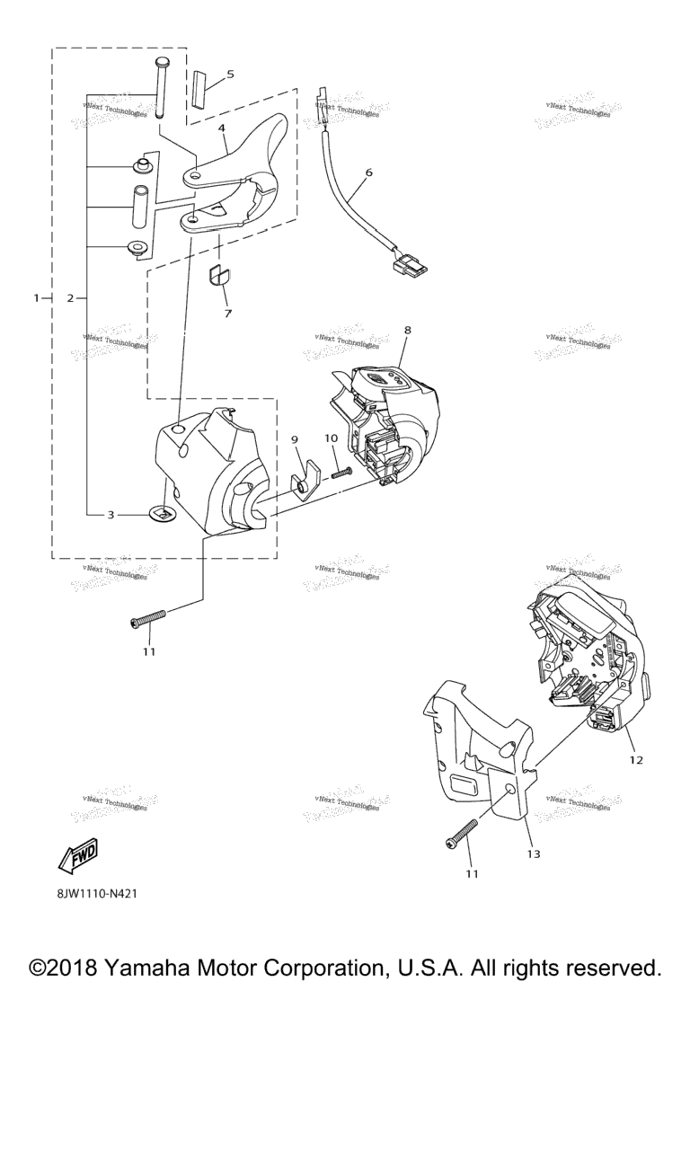 Схема узла Рычаг Переключения Ручки