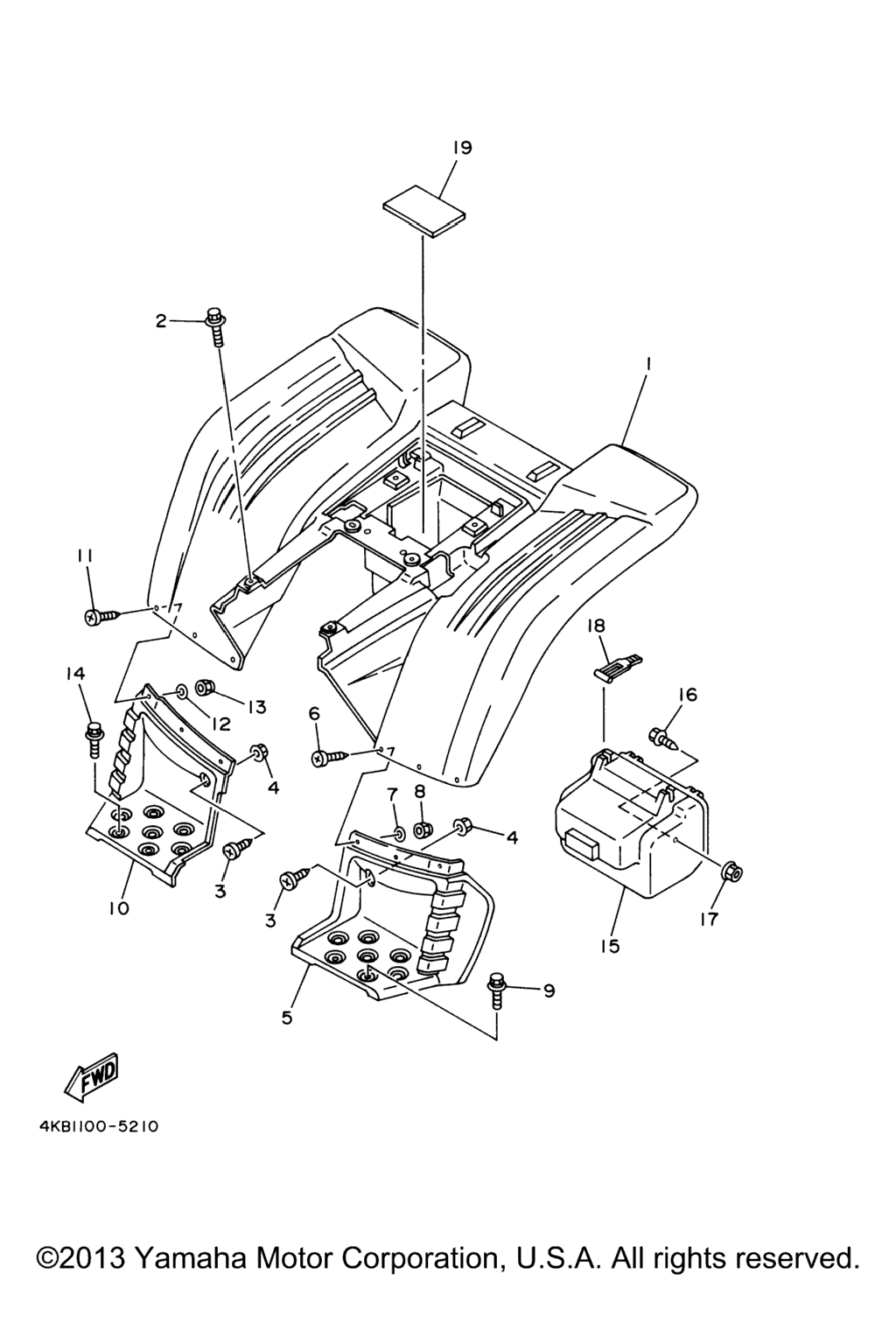 Схема узла Задний Крыло