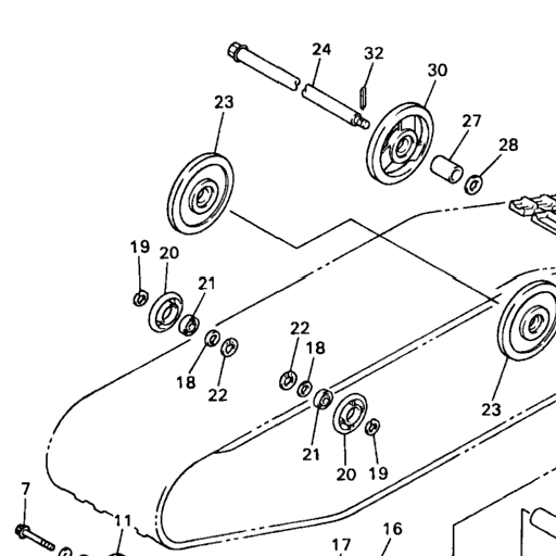 Схема узла Подвеска Гусениц 1