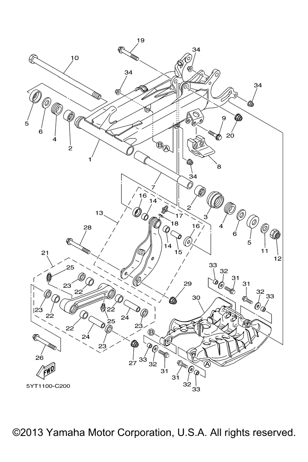 Схема узла Задний Рычаг