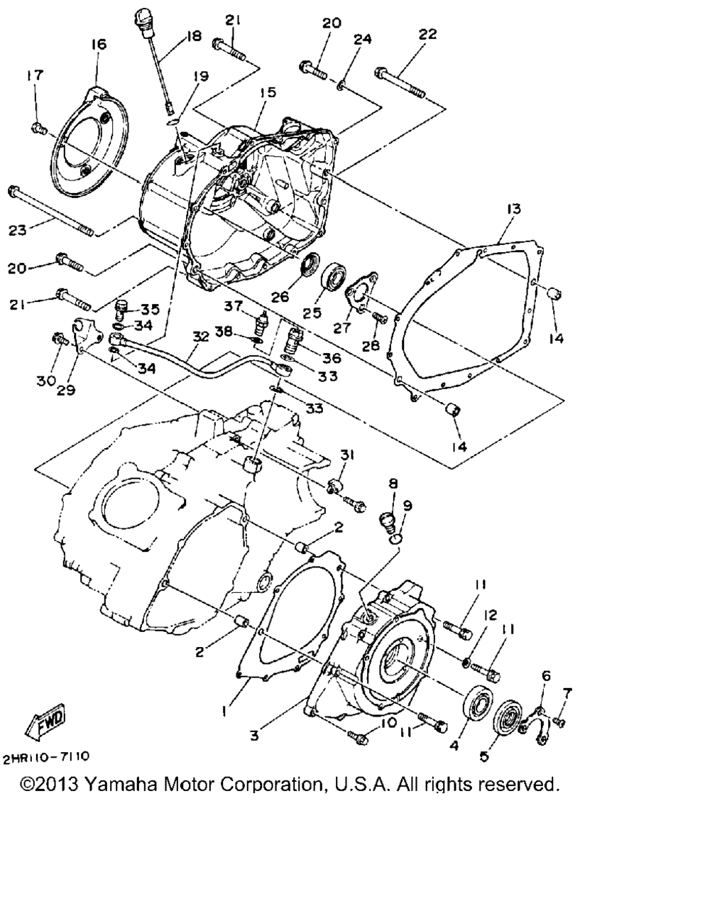 Схема узла Крышка Картера 1