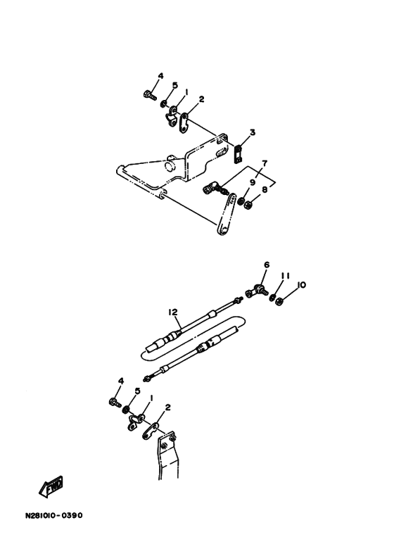 Схема узла Управление Сцеплением Дроссельной Заслонкой Для Yamaha Md1250Kh