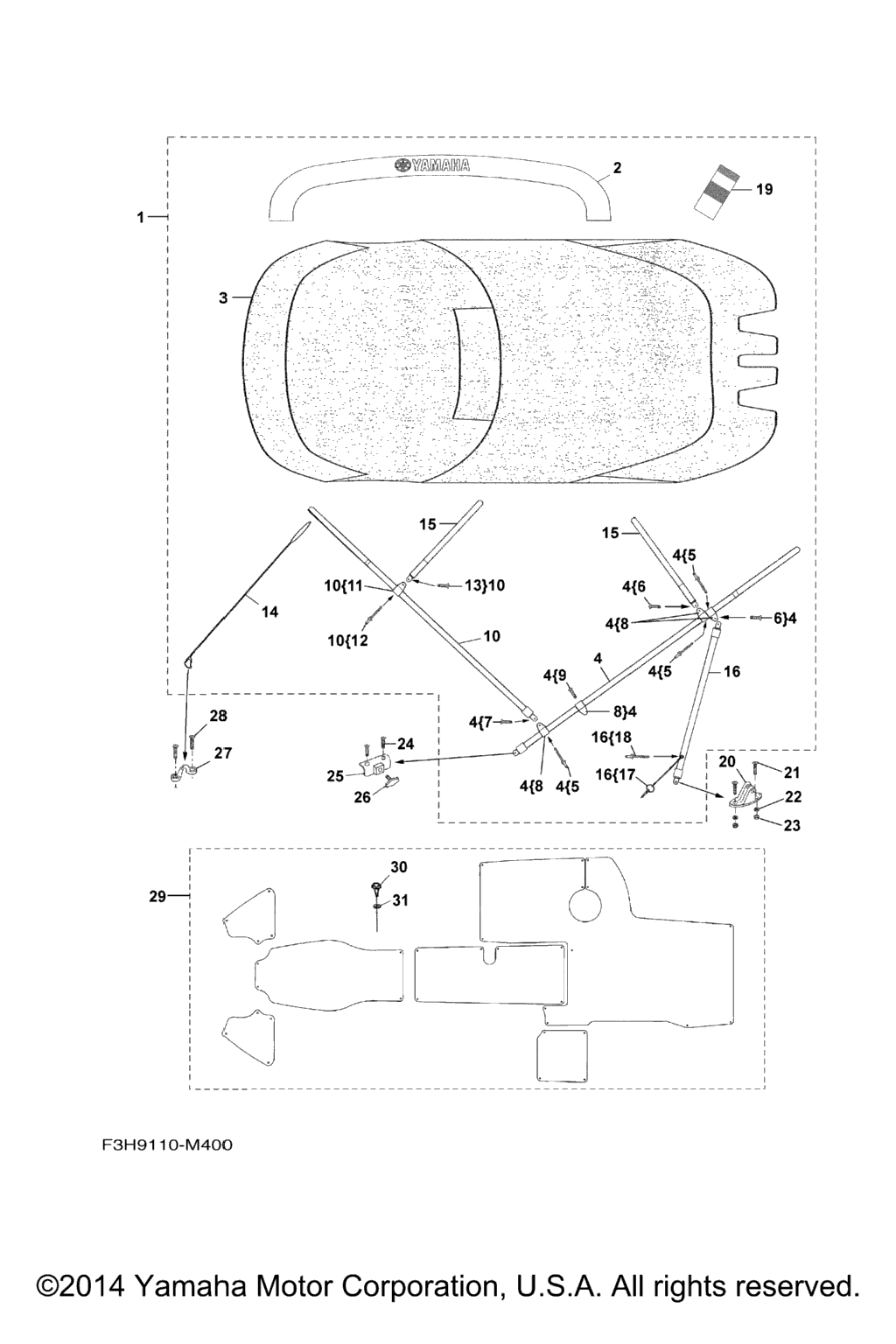 Схема узла Бимини Топы / Коврики