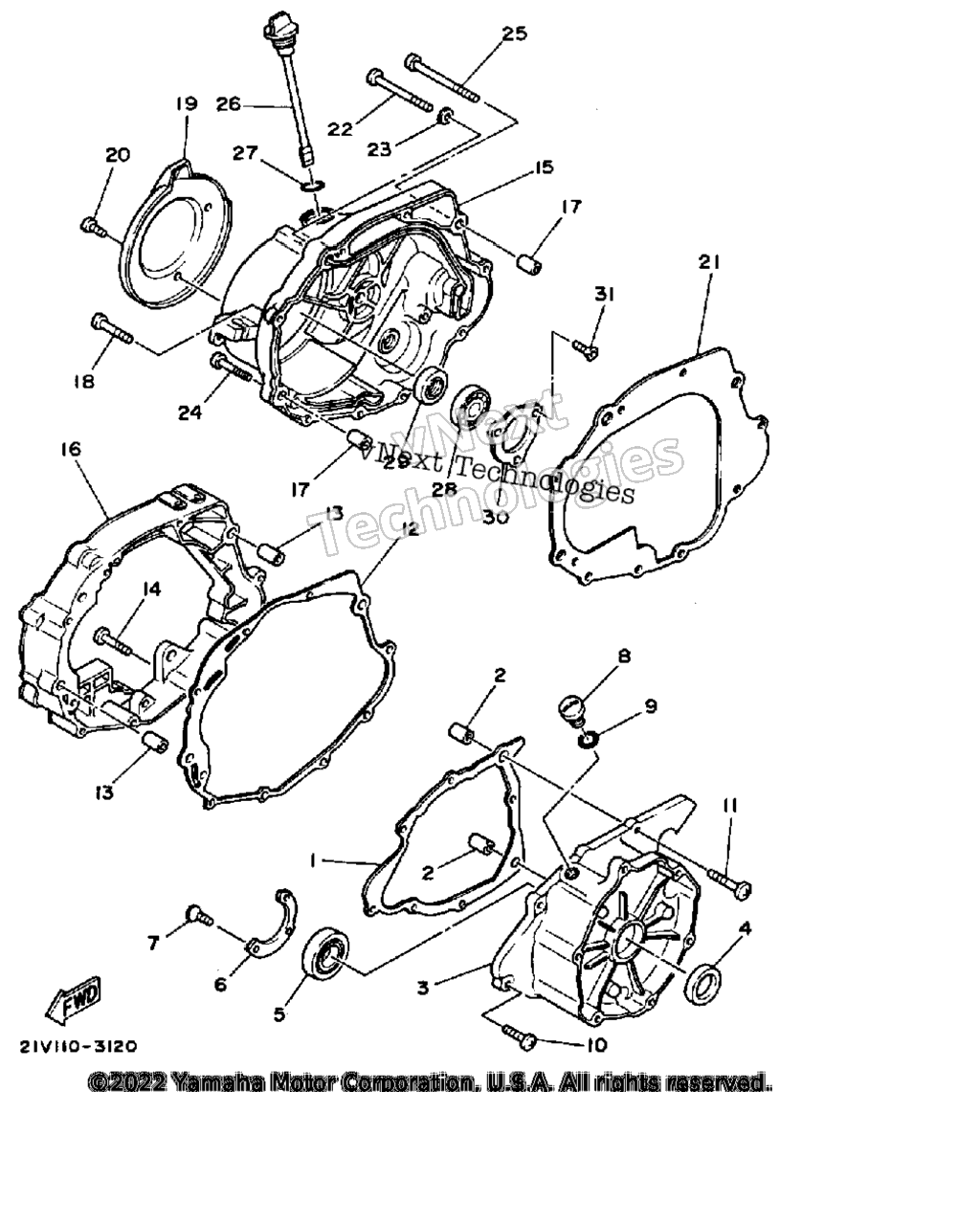 Схема узла Крышка Картерa