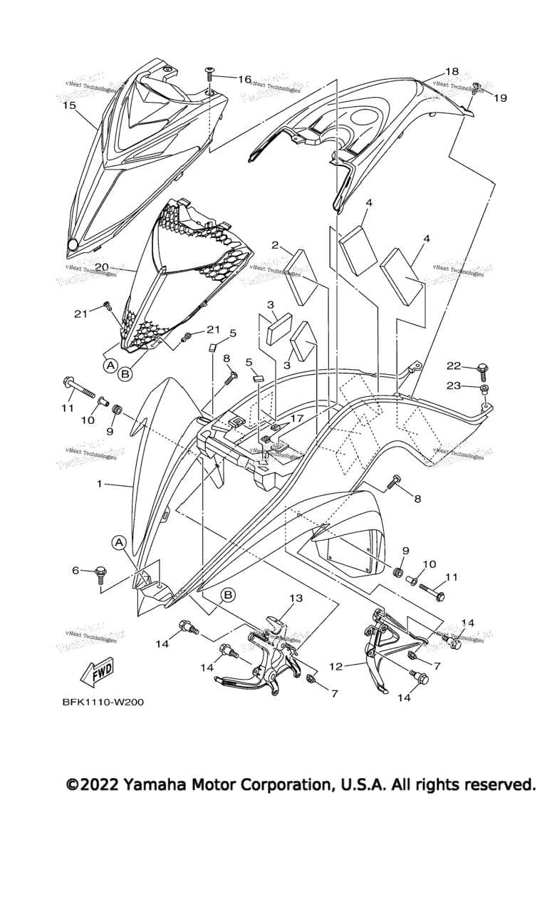 Схема узла Передний Крыло