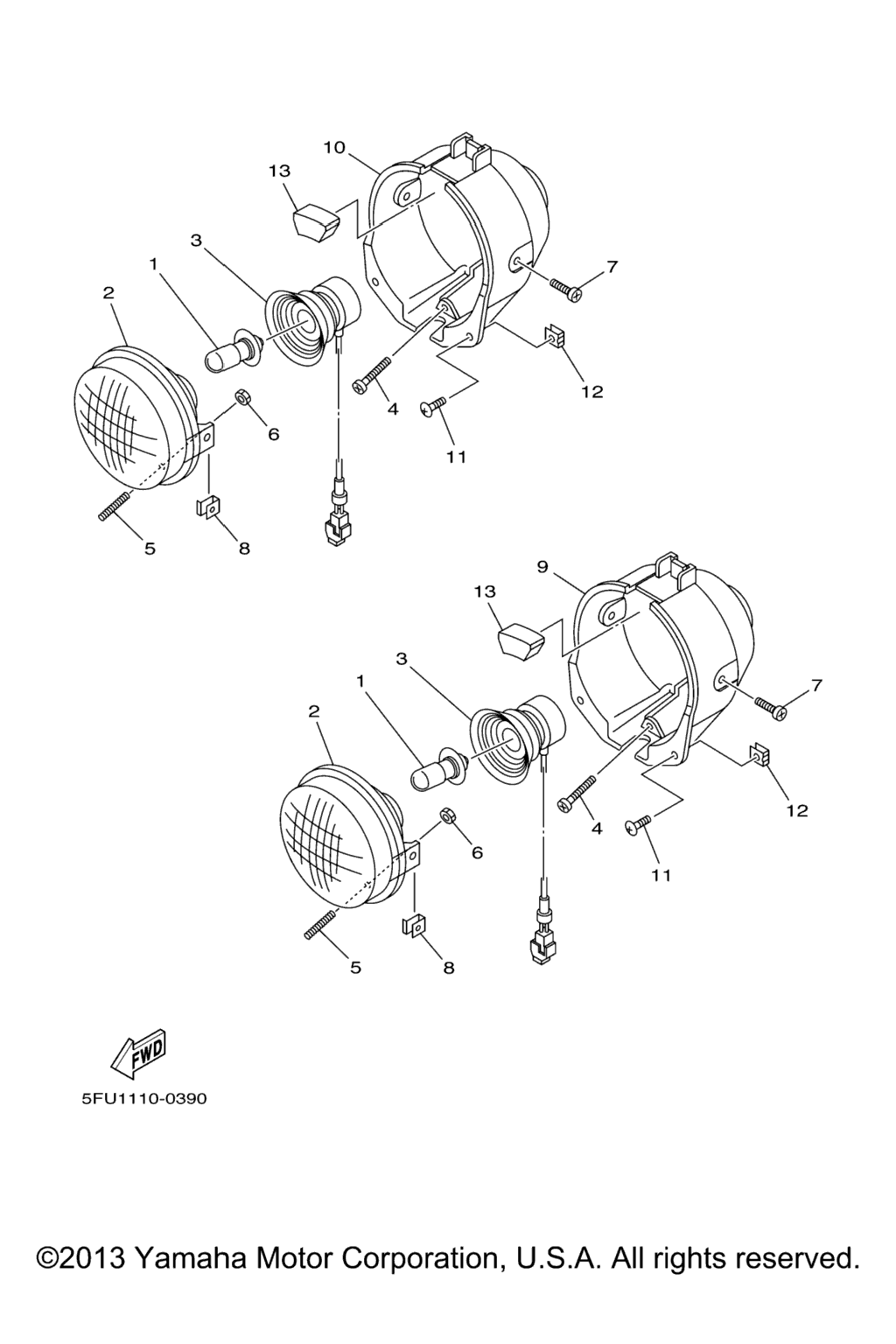 Схема узла Фары