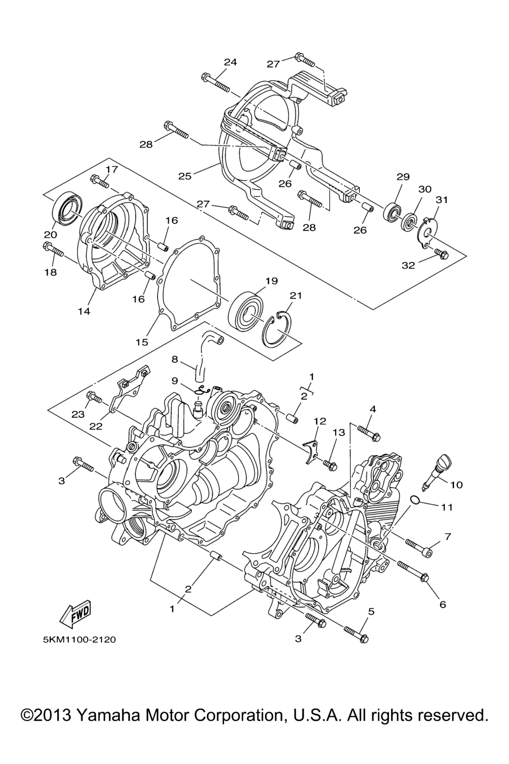 Схема узла Корпус Двигателя