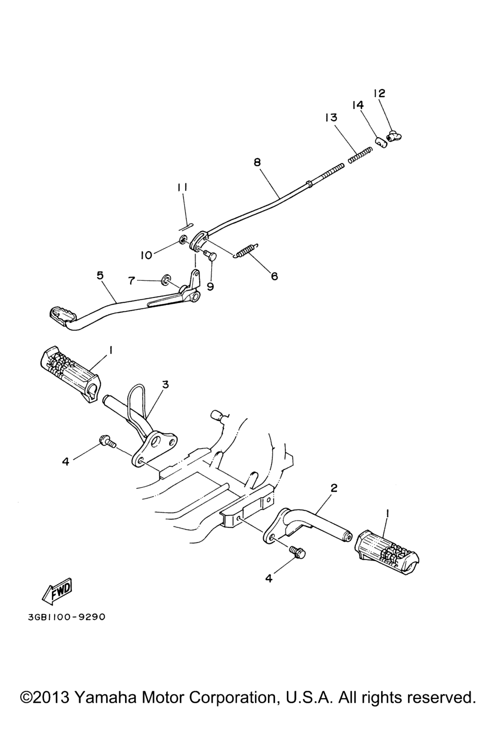 Схема узла Подставка Для Ног