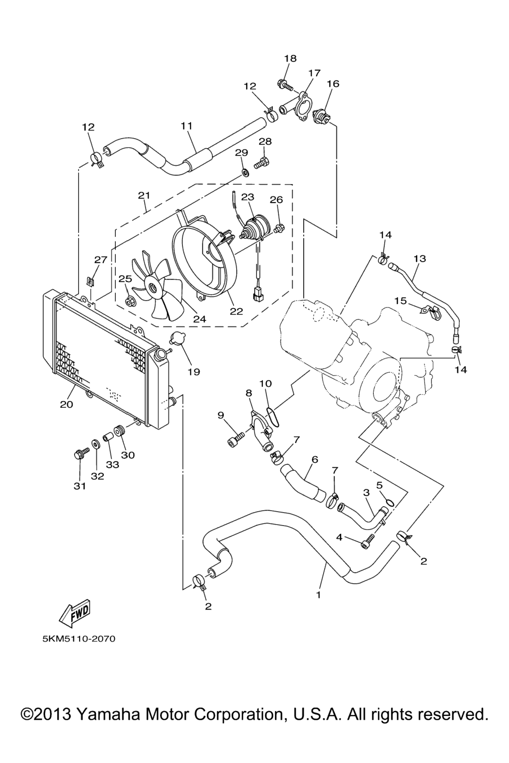 Схема узла Шланги Радиатора