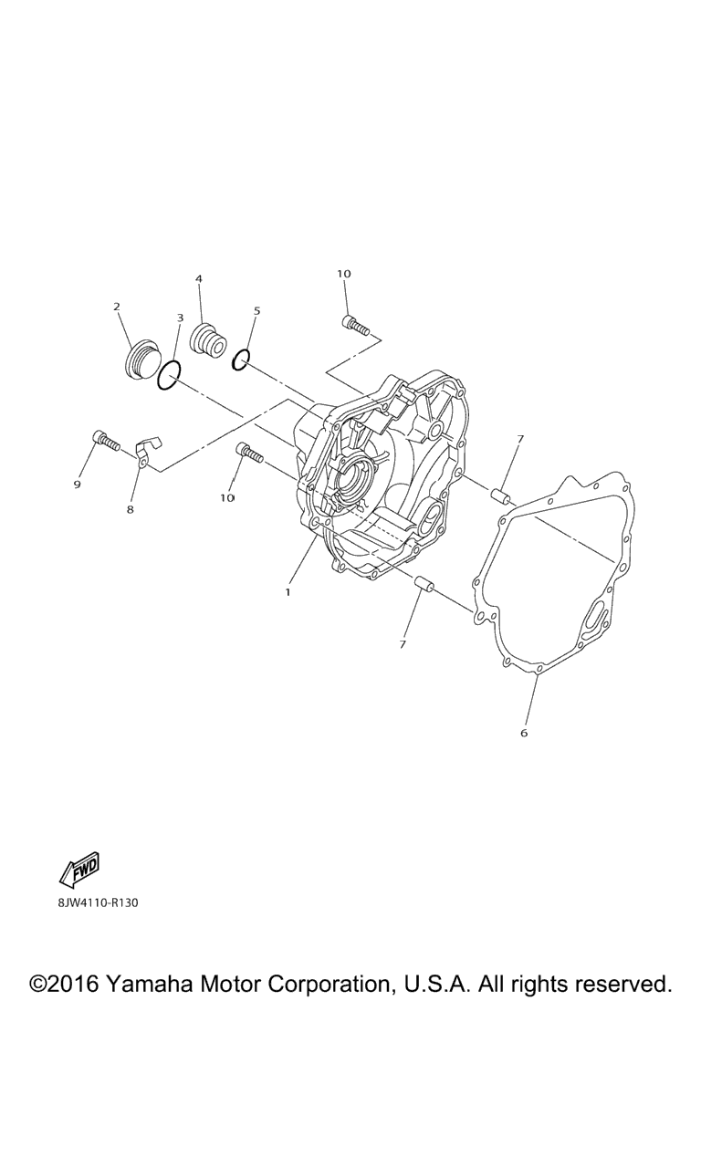 Схема узла Крышка Картера 1
