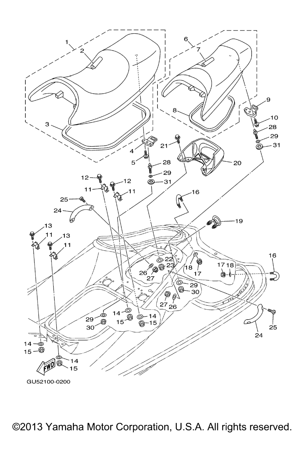 Схема узла Seat. Under Locker