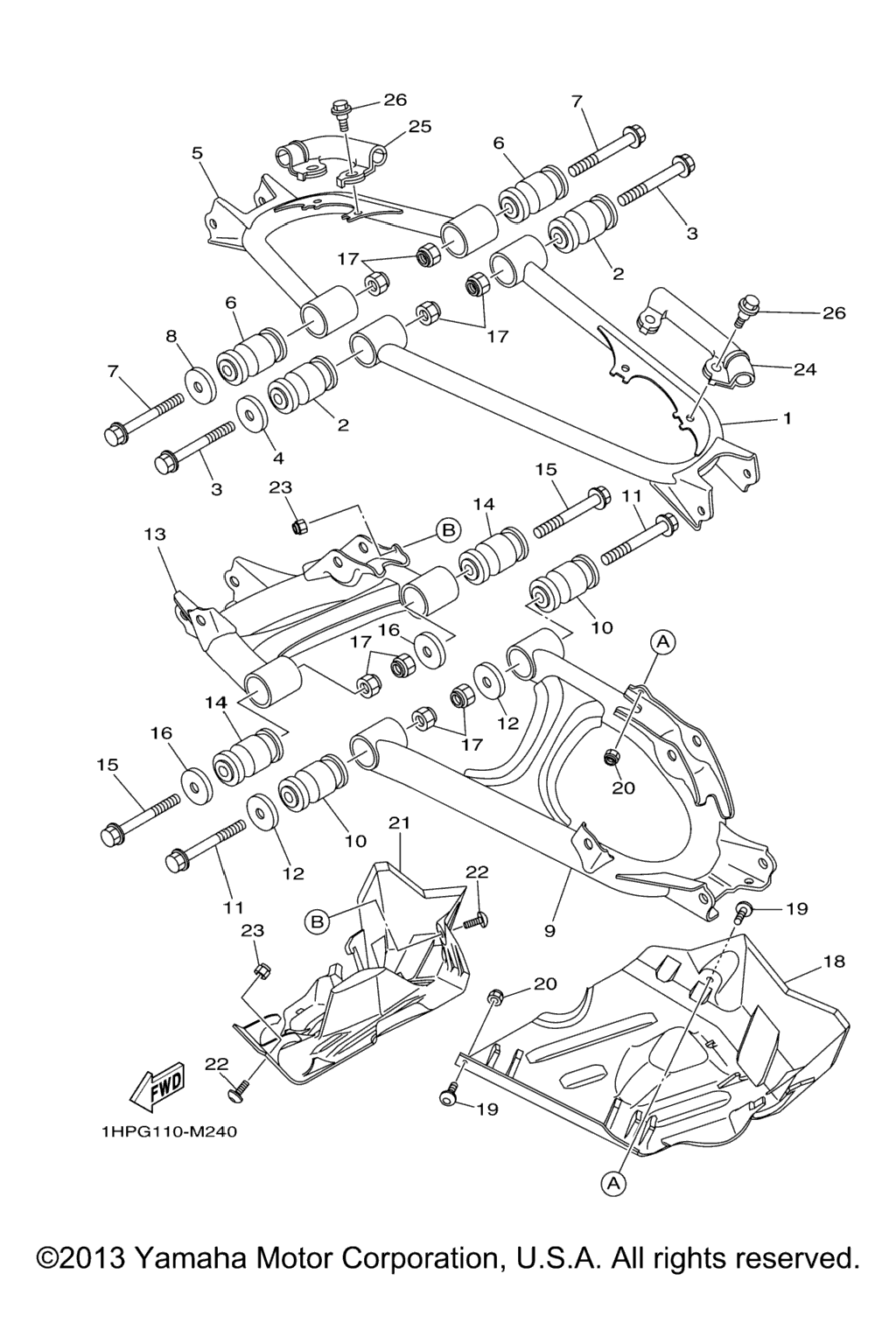 Схема узла Задний Рычаг