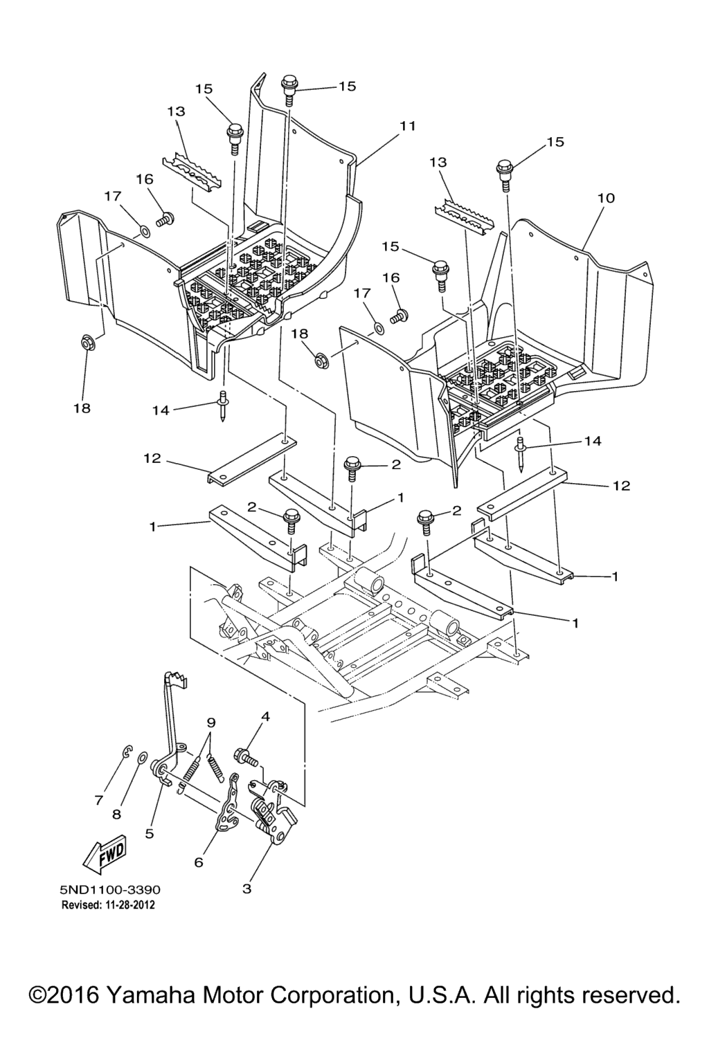 Схема узла Подставка Для Ног