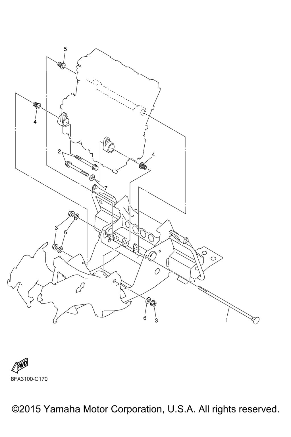 Схема узла Крепление Двигателя