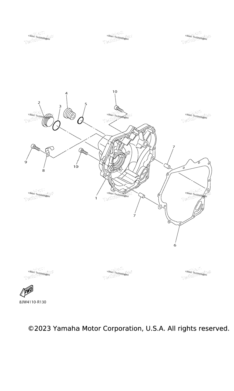 Схема узла Крышка Картера 1