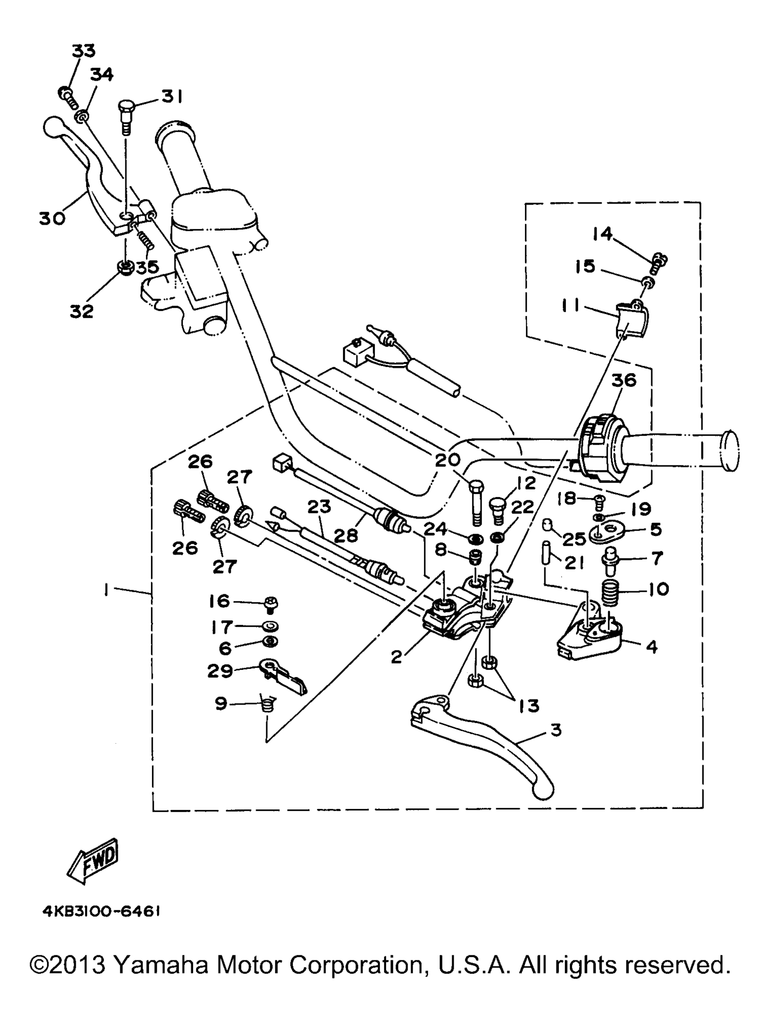 Схема узла Кнопка Управления - Рычаг