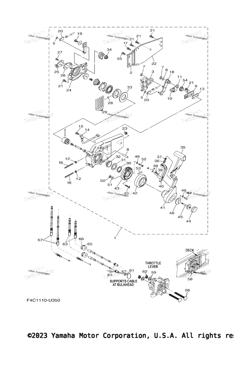 Схема узла Управляющий Трос