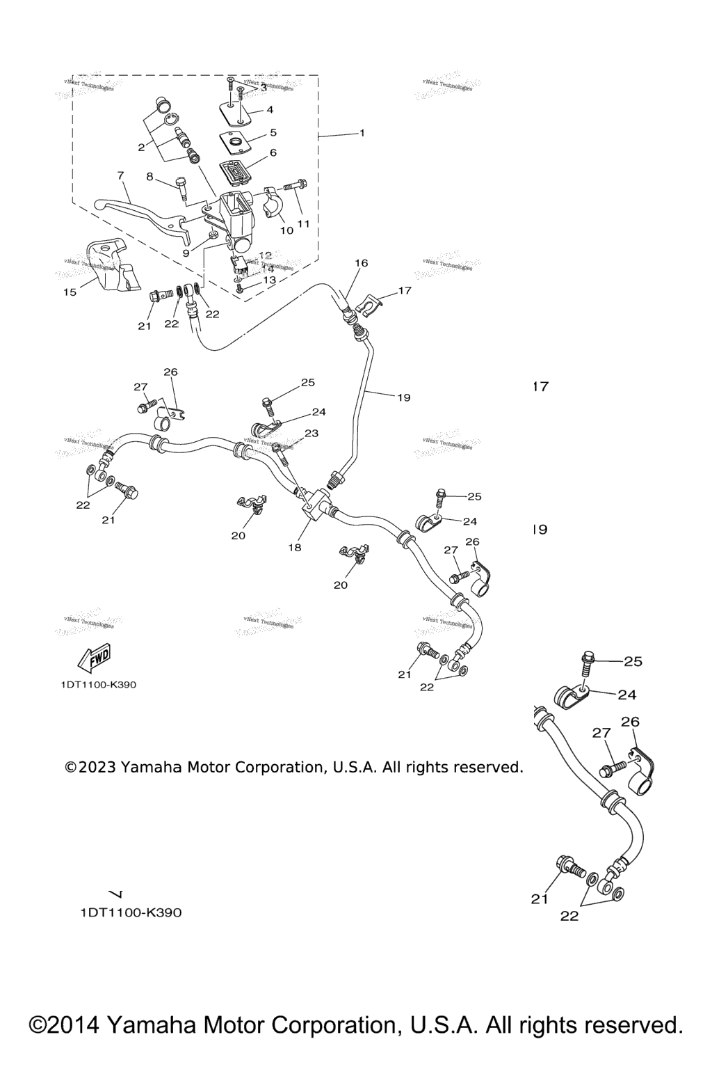 Схема узла Передний Главный Цилиндр
