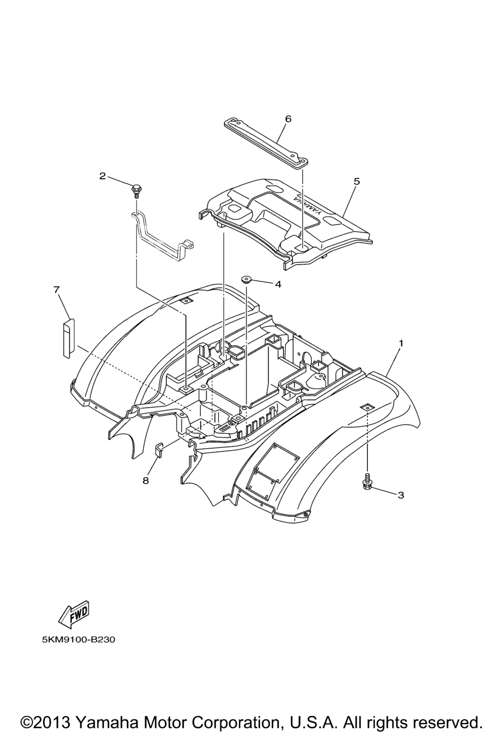 Схема узла Задний Крыло
