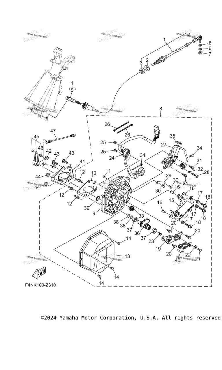 Схема узла Управляющий Трос
