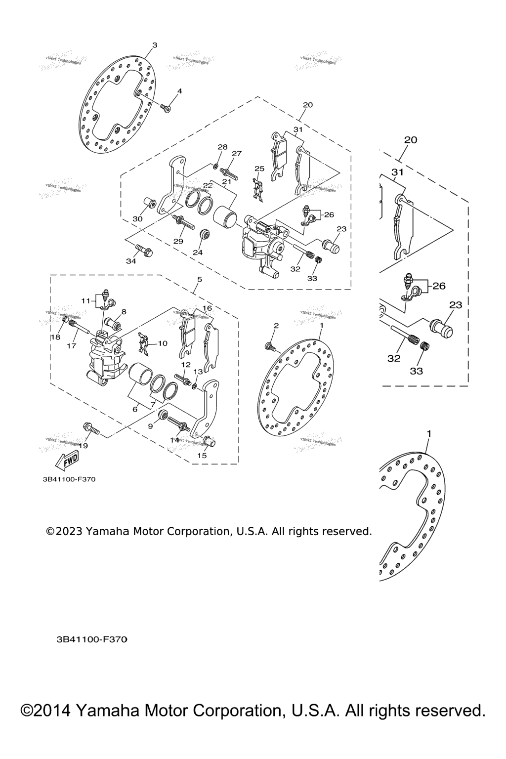 Схема узла Задний Тормозной Суппорт