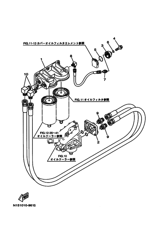 Схема узла Внешн Масляный Фильтр Для Yamaha Md860Kha