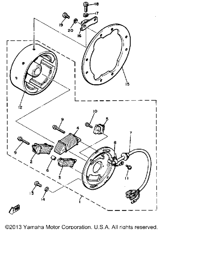 Схема узла C - D - I - Магнето Sr540E