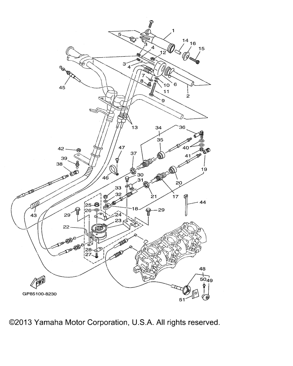 Схема узла Управляющий Трос