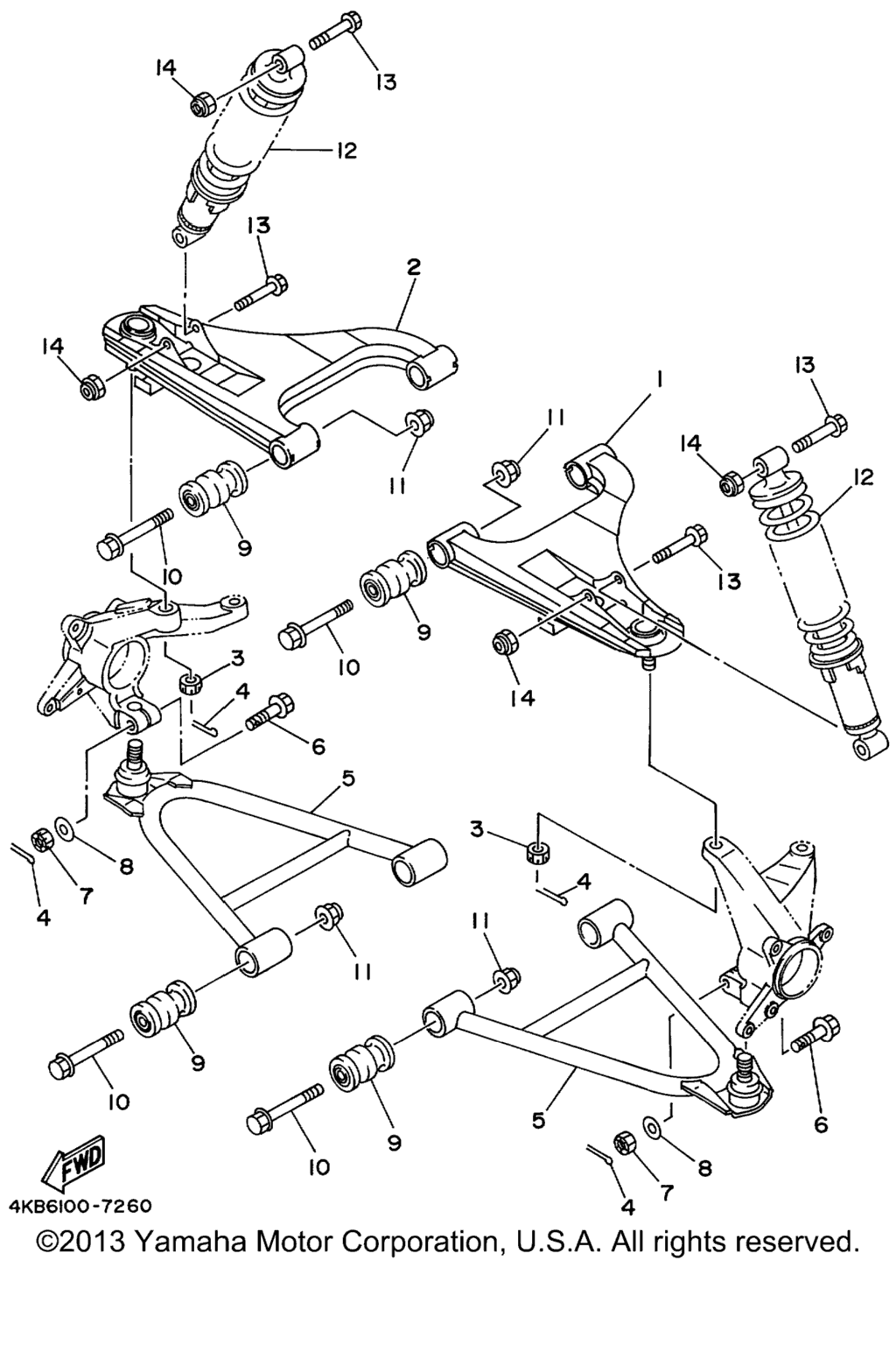Схема узла Передняяsuspension Wheel