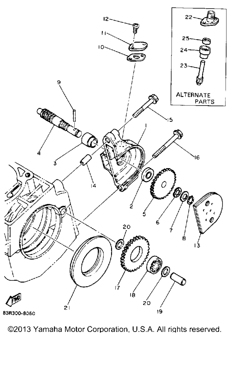 Схема узла Приводная Шестерня Насоса