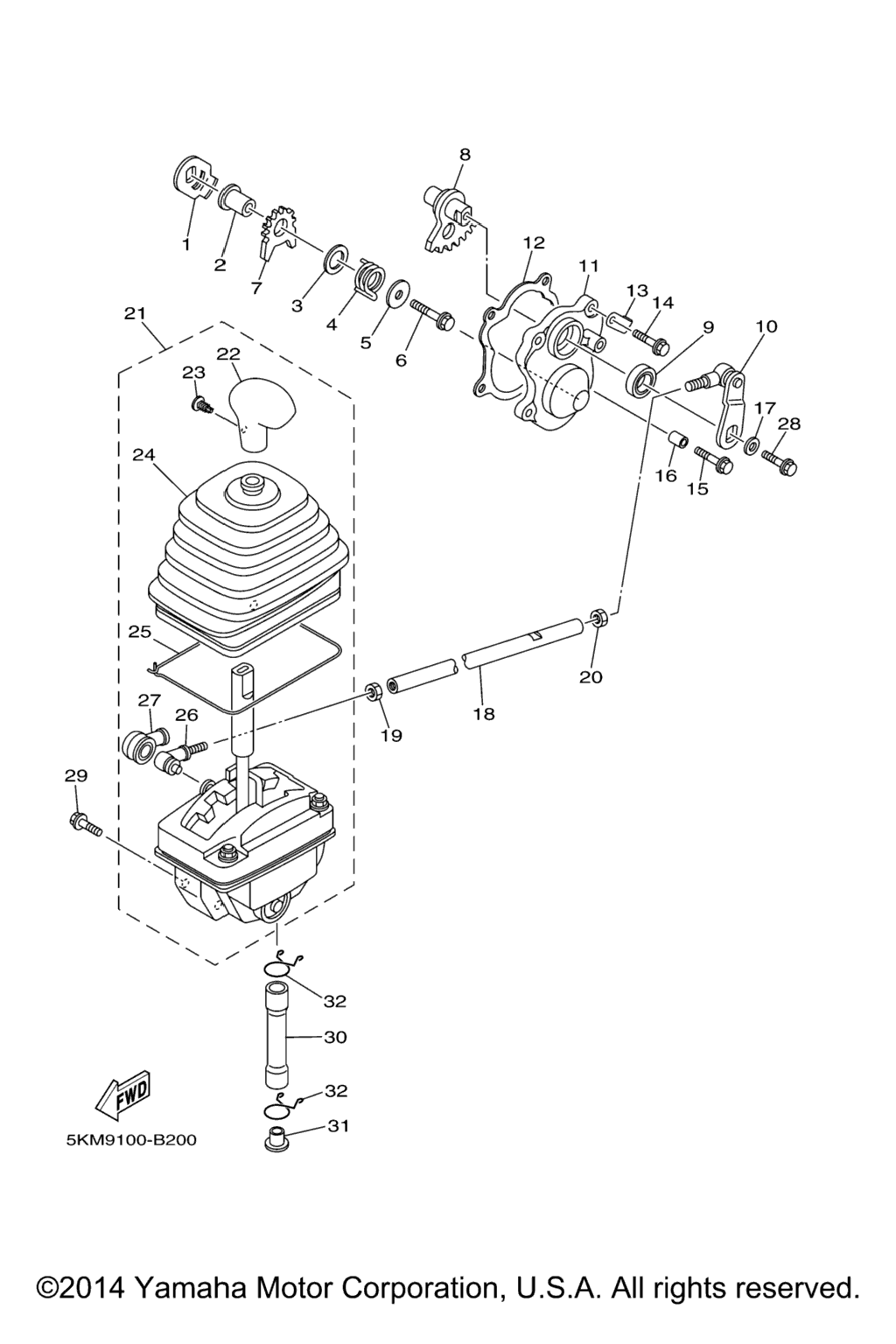 Схема узла Вал Переключения