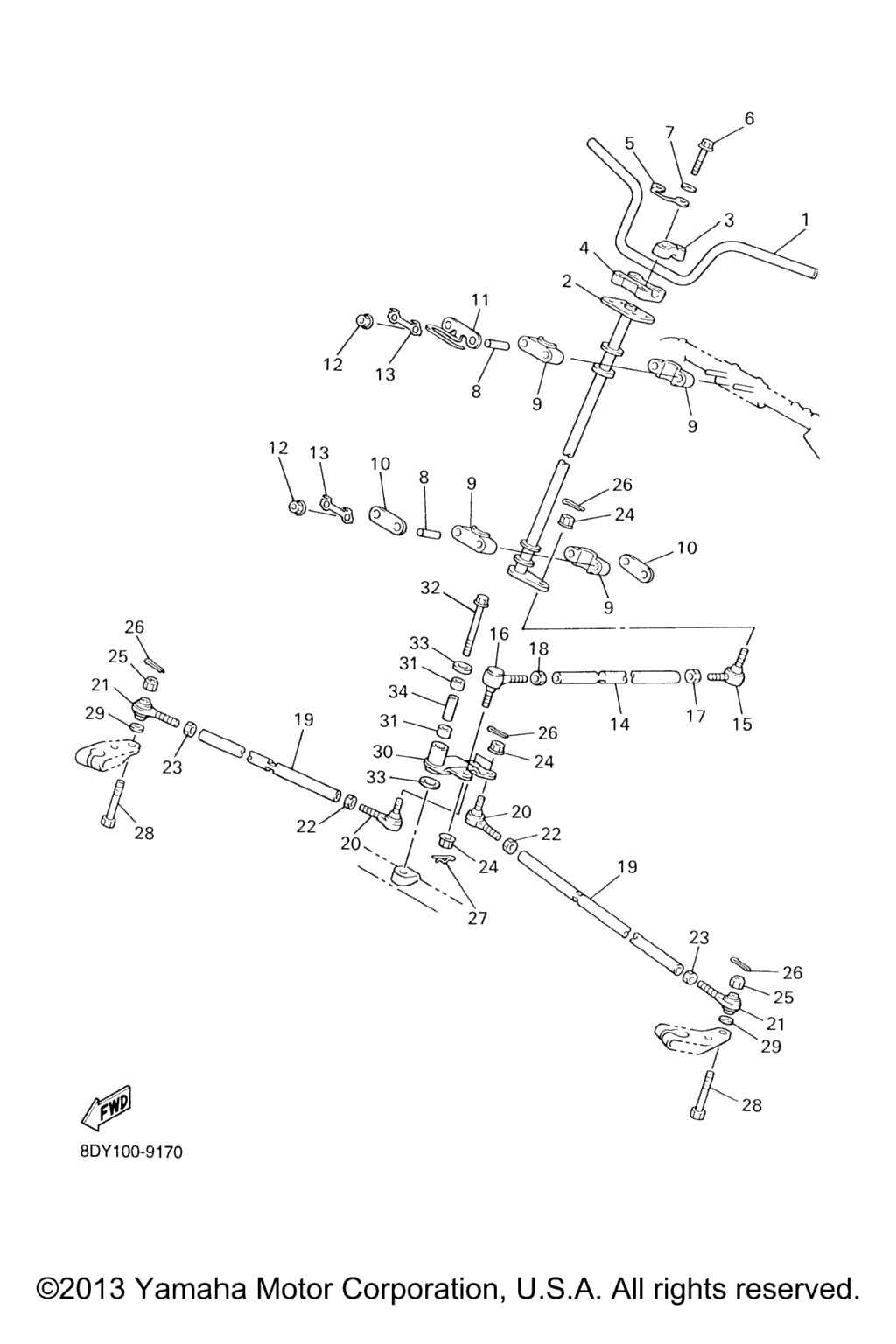 Схема узла Рулевая Система